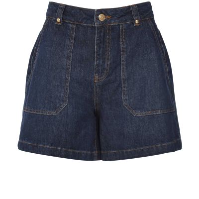Utility Denim Shorts