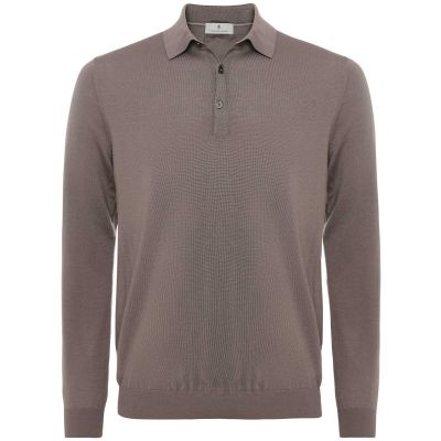 Merino Long Sleeve Polo Shirt