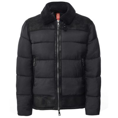 Padded Faux Fur Collar Jacket