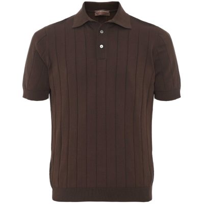 Ribbed Knitted Polo