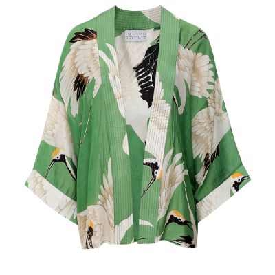 Stork Pea Green Kimono