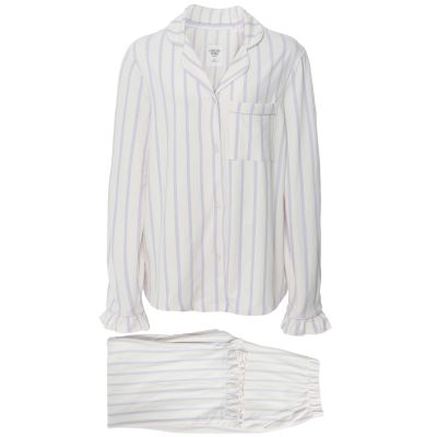 Cotton Stripe Long Pajamas