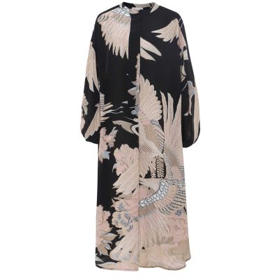 Crane Black Crepe Darcy Dress