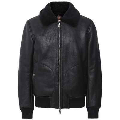 Faux Leather Bomber Jacket