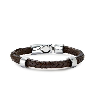 Braided Leather Clasp Bracelet