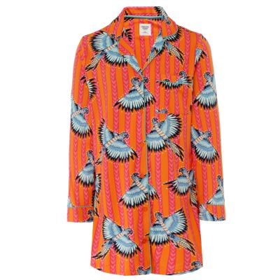 Parrot Stripe Print Nightshirt