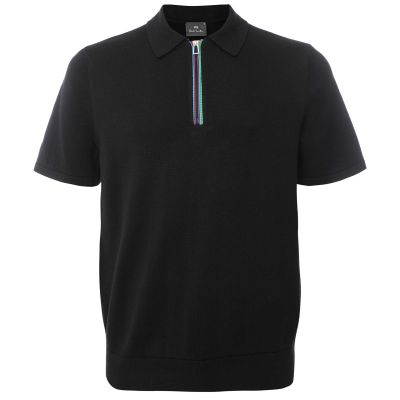 Knitted Zip Polo Shirt