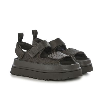 GoldenGlow Embossed Sandals