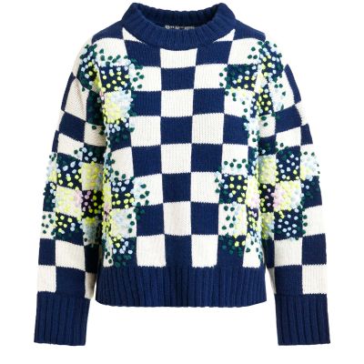 Inter Checkerboard Embroidered Jumper