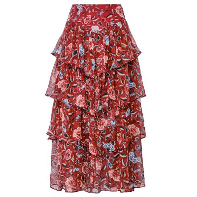 Taryn Tiered Midi Skirt
