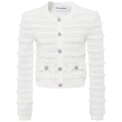 Pointelle Diamante Cardigan