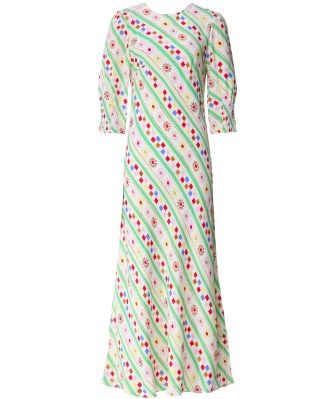 Jess 50s Stripe Midi Dress
