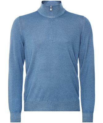 Virgin Wool Mock Neck Sweater