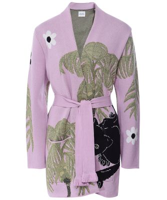 Jacquard Panther Cardigan