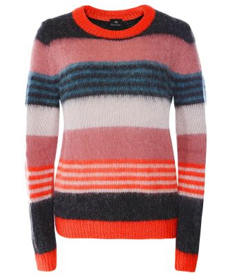 PS by Paul Smith Women's Relaxed Fit Mohair Striped Sweater