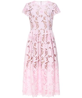 Peony Guipure Lace Midi Dress