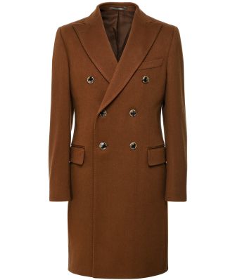 Cashmere Mix Double Breasted Coat