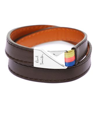 Paul Smith Mens Leather Hook Bracelet