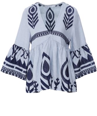 Kori Women's Linen Feather Blouse