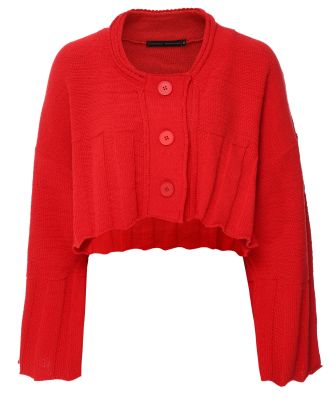 Knitted Ribbed Trim Cardigan