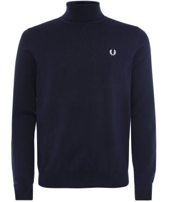 Wool Cotton Roll Neck Sweater