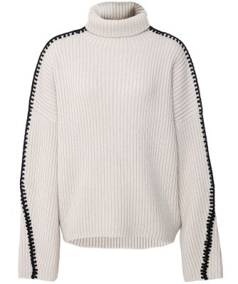 Ingrid Ribbed Turtleneck Wool Sweater
