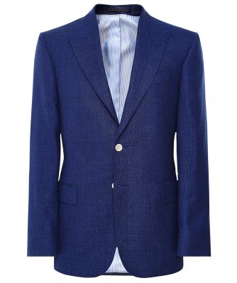 Virgin Wool Basketweave Jacket