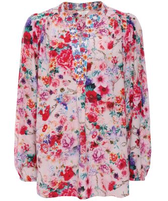 Silk V Neck Blouse