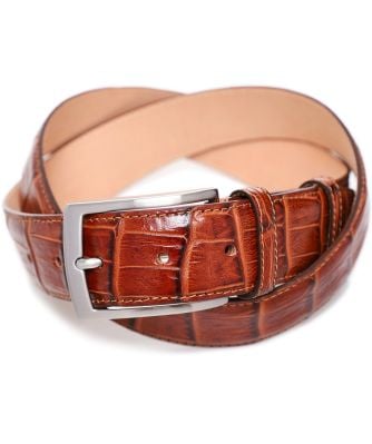 Robert Charles Men's Leather Mock Croc Belt 35mm