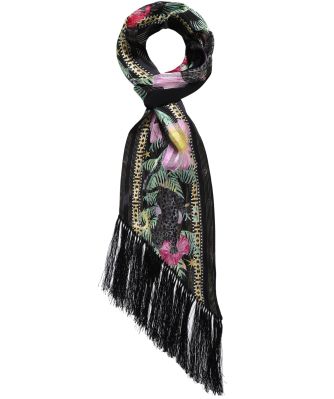 Hayley Menzies Women's Beija-Flor Silk Fringed Scarf