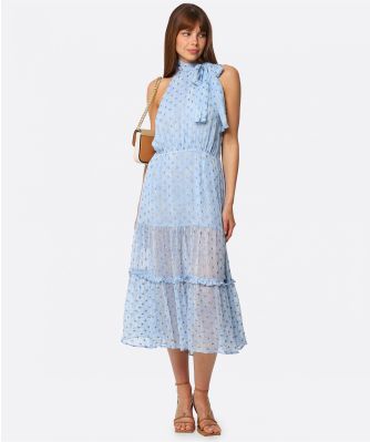 Eleanor Tie Neck Midi Dress
