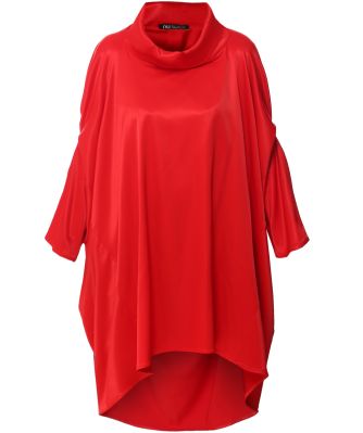 Draped Satin Dress