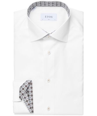 Slim Fit Medallion Trim Shirt