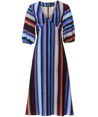 Stripe V-Neck Dress