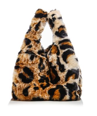 Bertha Faux Fur Leopard Print Bag