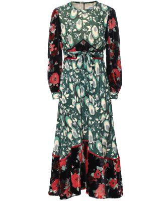 Silk Velvet Aurora Midi Dress