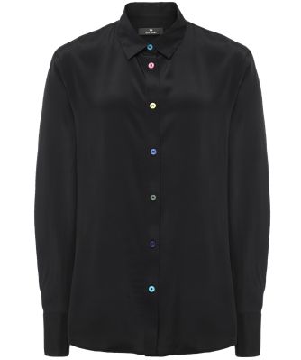 Paul Smith Women's Silk Blend Multi-Coloured Button Shirt