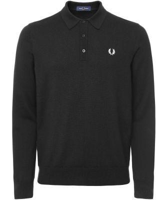 Knitted Long Sleeve Polo Shirt