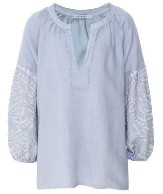 Paisley Linen Blouse