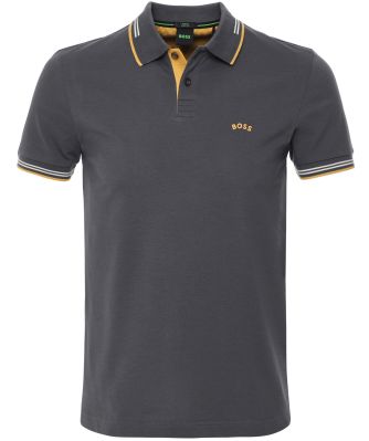 BOSS Men's Curved Logo Polo Shirt
