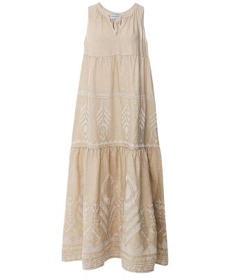 Linen Tiered Maxi Dress