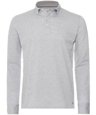 Cotton Pique Long Sleeve Polo Shirt