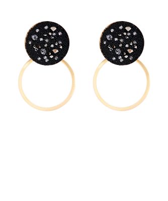 Circle Crystal Earrings