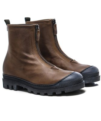 Lofina Women's Gasoline Zip Leather Boots
