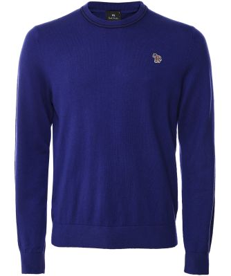 Merino Crew Neck Zebra Sweater