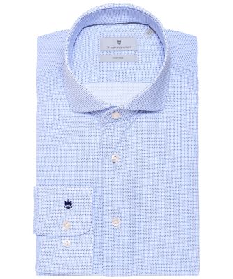 Thomas Maine Men's Tailored Fit Micro Print Roma Shirt