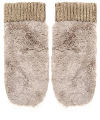 Faux Fur Oxo Mittens