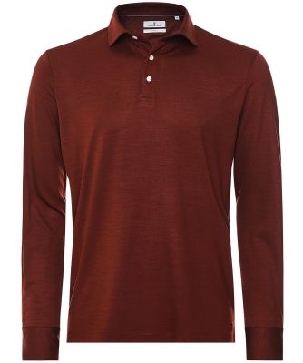 Wool Long Sleeve Polo Shirt