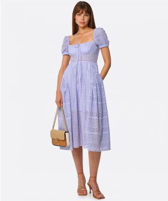 Broderie Anglaise Midi Dress