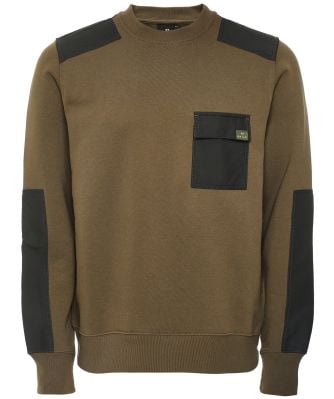 Crew Neck Pocket Sweatshirt
